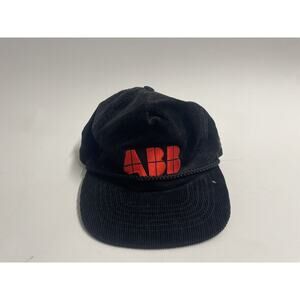 Otto Cap Vintage Snapback corduroy Black Truck Style ABB Brand Excellent